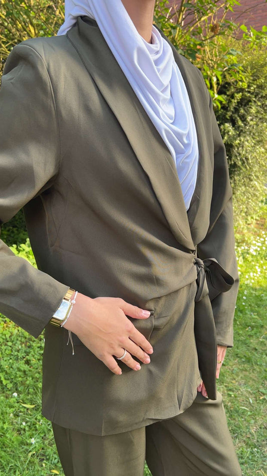 Ensemble blazer kaki